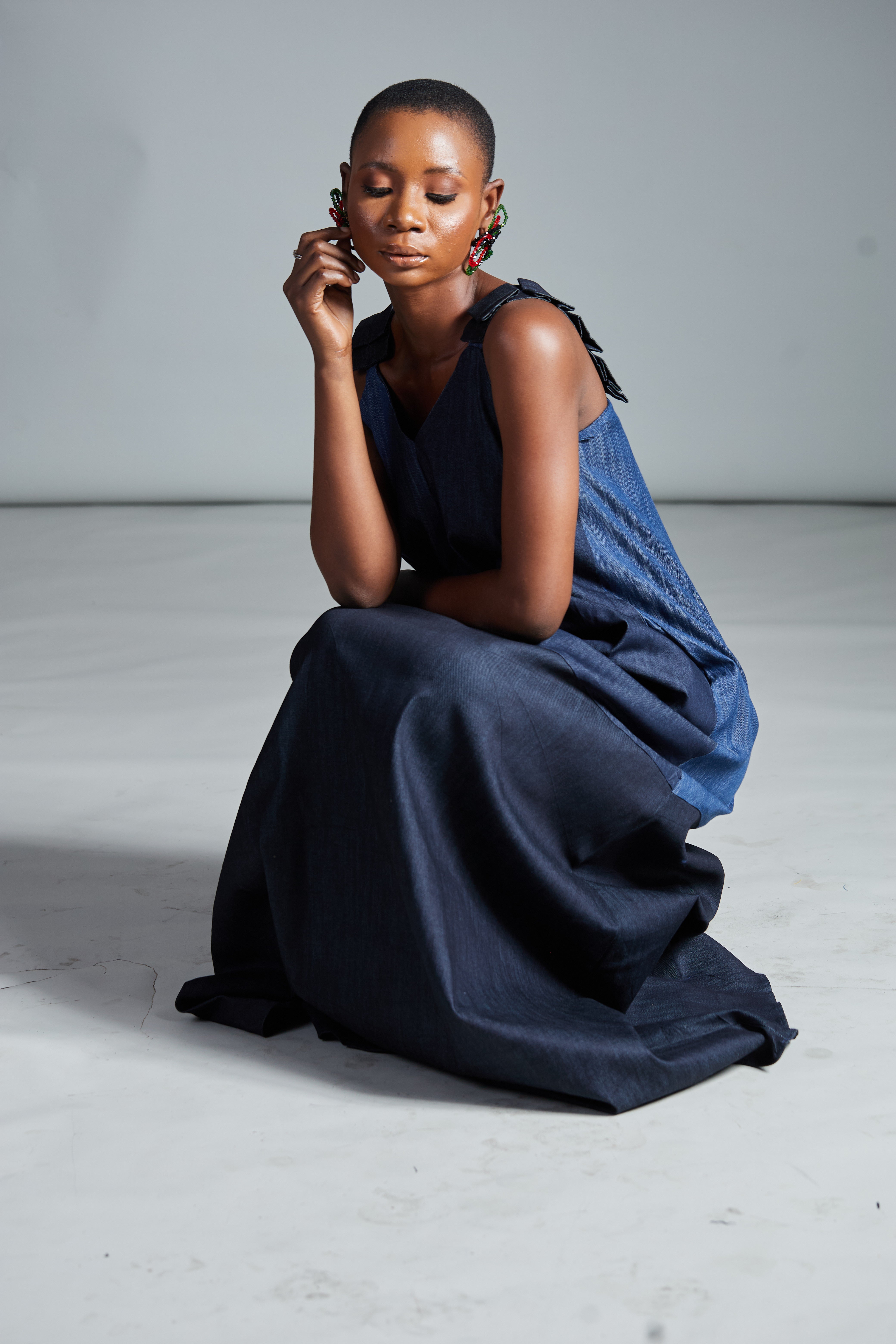 Faye Multi-Tone Bohemian Denim Dress – Nouva Africa